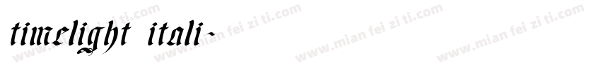 timelight itali字体转换